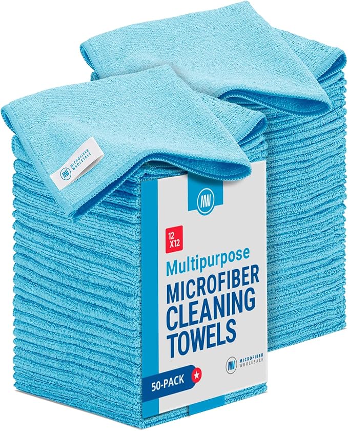 12" x 12" Microfiber Cleaning Cloths by MicrofiberWholesale