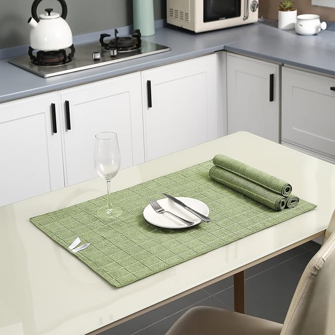 Microfiber Kitchen Towels and Dishcloths Set, 26 X 18 Inch and 12 X 12 Inch - Image 5