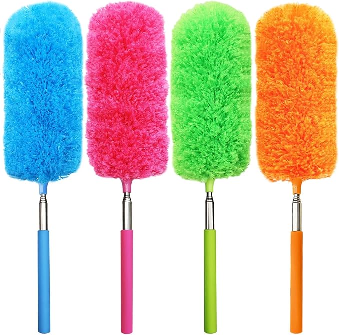 4 Pcs Washable Microfiber Feather Duster, by BAIDOON