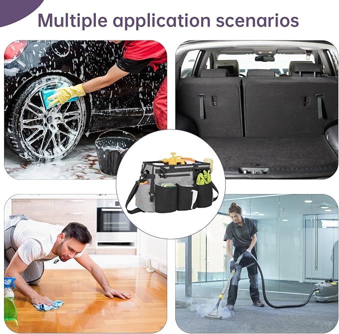 Wearable Cleaning Caddy Bag for Cleaning Supplies, Large Capacity Cleaning - Image 6