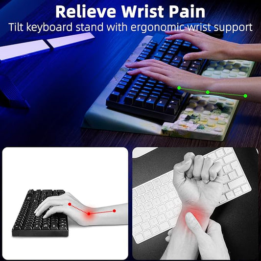 Ospelelf Keyboard Wrist Rest Pad, Comfy Ergonomic Keyboard Stand Holder - Image 2