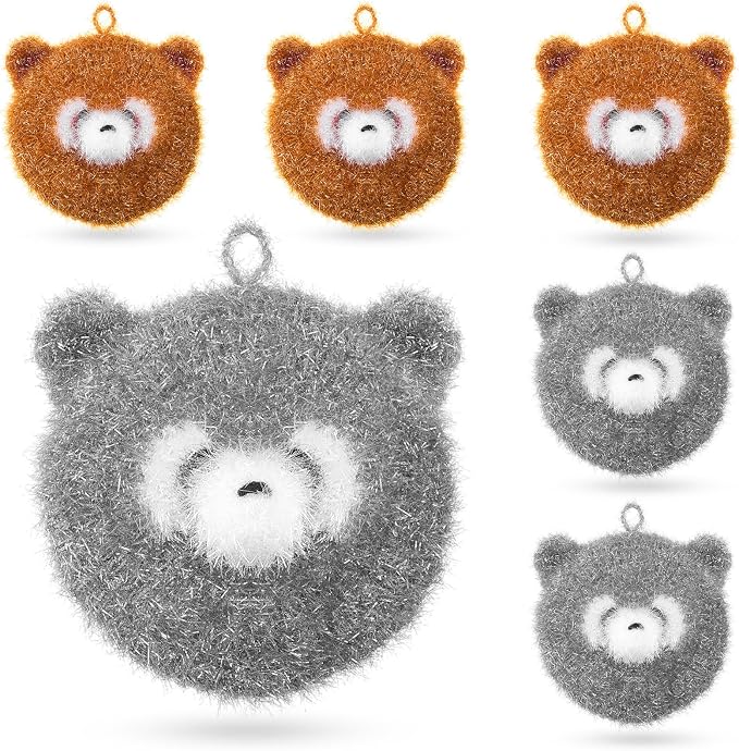 Breling 6 Pieces Raccoon Shape Dish Sponge Dual Sided Non Scratch Dish Washing by Breling