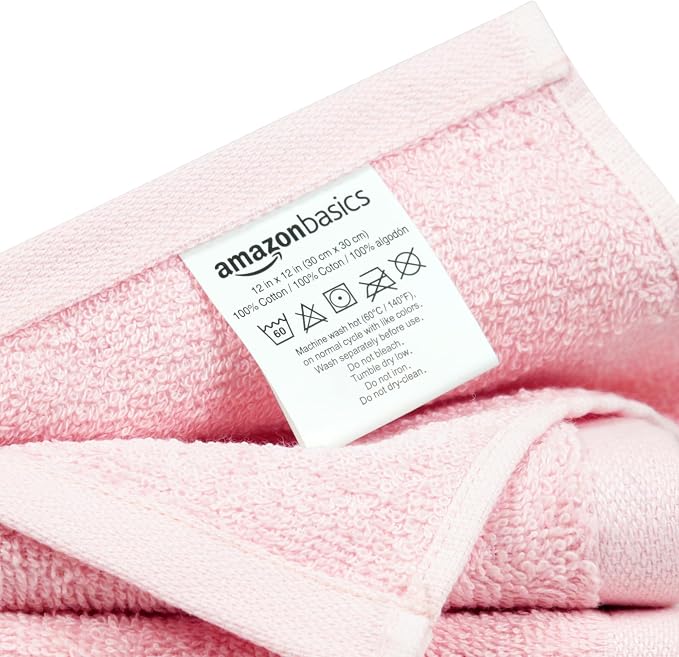 Amazon Basics Highly Absorbent, Fast Drying 100% Cotton Washcloths - Image 3