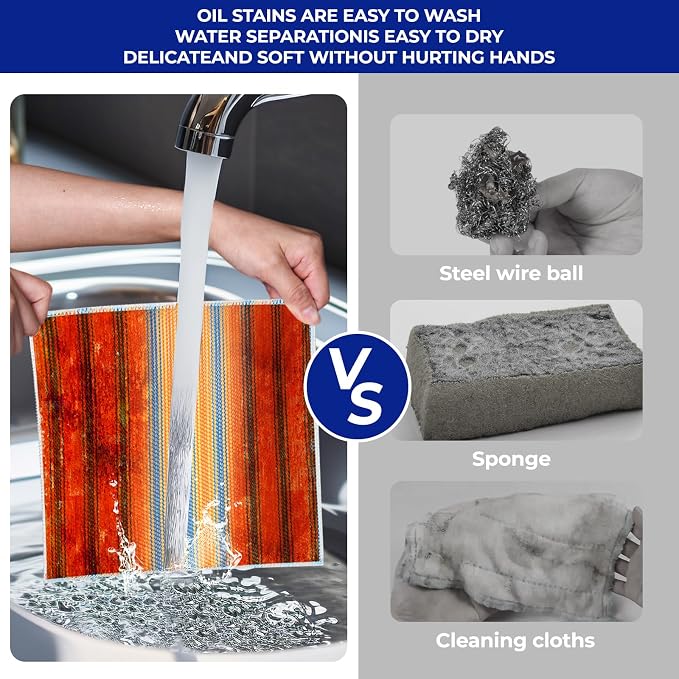 12PCS Non-Scratch Multipurpose Steel Wire Dishcloths - Image 6