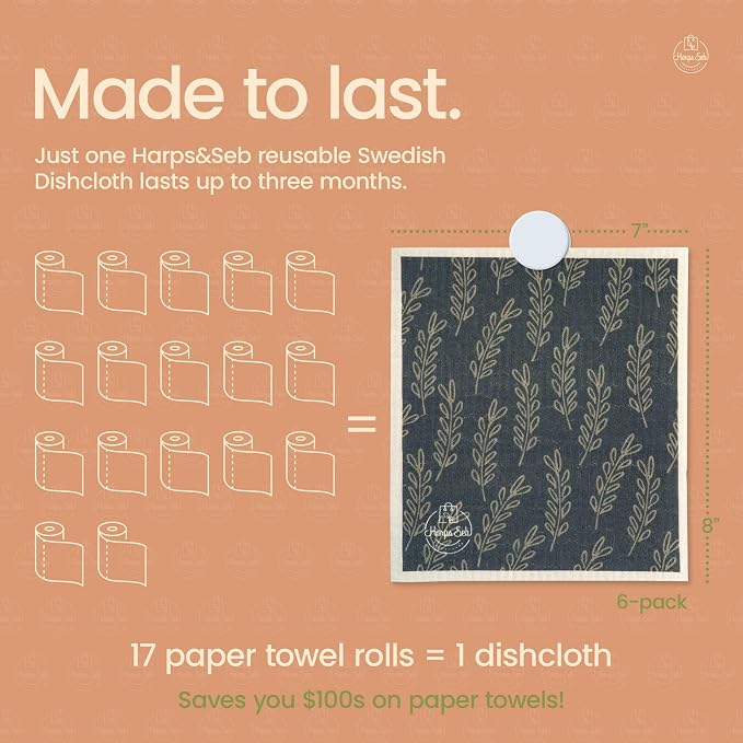 Harps&Seb Swedish Dishcloths for Kitchen Dishcloths - Image 5