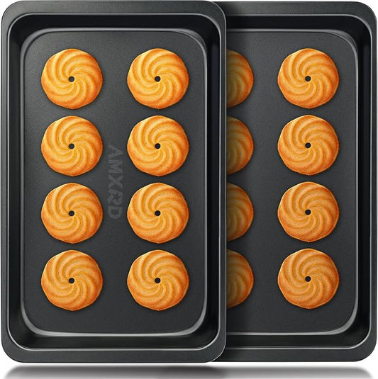 Cookie Sheets Tray, Baking Sheet Pans, Nonstick Toaster Oven Bakeware by FastandBest