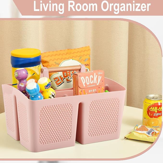 Haundry Plastic Pink Shower Caddy Basket - Image 7