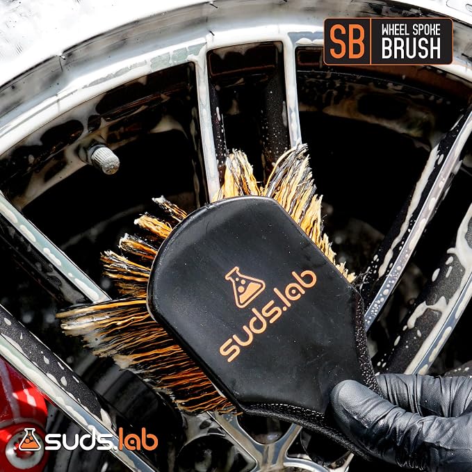 Suds Lab SB Wheel Spoke Tire Brush, Soft Bristle Wheel Cleaner Brush - Image 7
