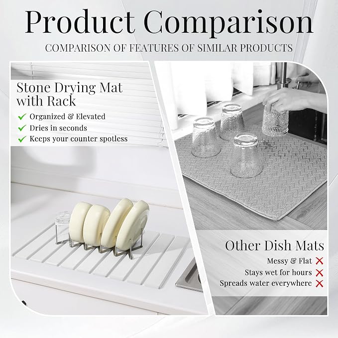 Diatomaceous Stone Dish Drying Mat - Image 6