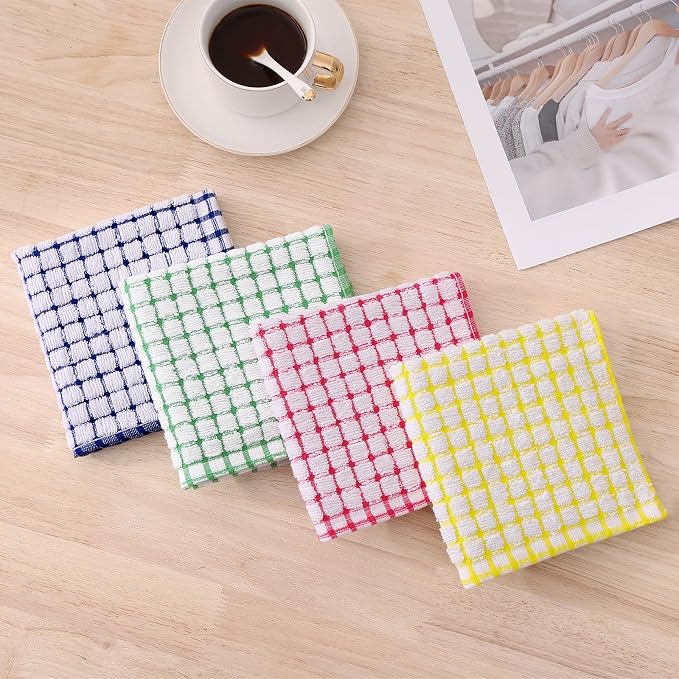 Kitinjoy Cotton 12 Pack Terry Kitchen Dish Cloths, 12 x 12 Inches Super Soft - Image 7