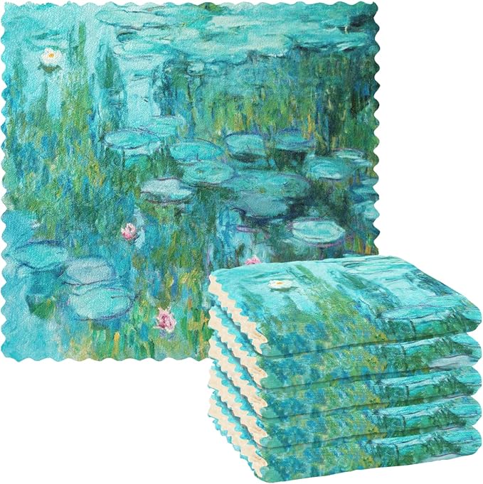 ALAZA Dish Towels Monet Painting Dish Cloths Super Absorbent Kitchen Towels by ALAZA