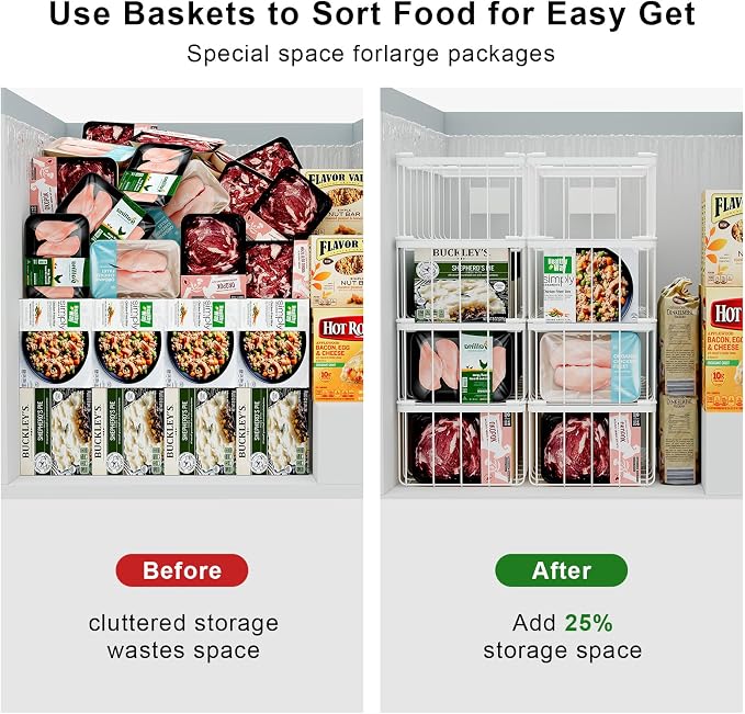 Freezer Storage Organize Baskets - Image 3