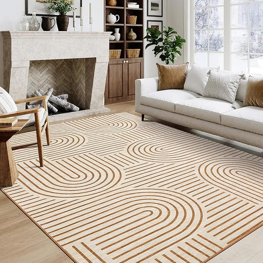 Washable Rug 10x13 Area Rugs for Living Room, Abstract Rug for Bedroom by ROYHOME