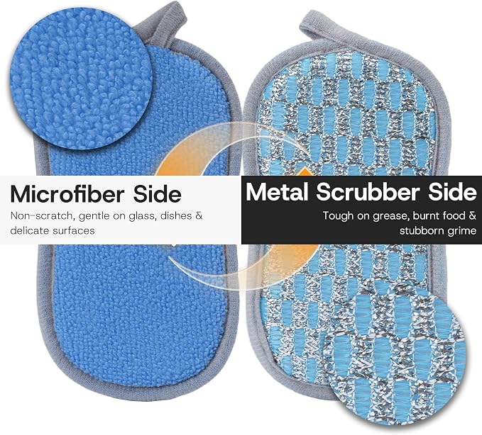 Multi-Purpose Scrub Sponges Kitchen – 12 Pack Dish Sponge, Dual-Sided - Image 5
