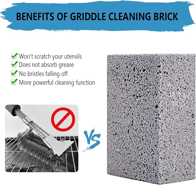KAYCROWN Grill Griddle Cleaning Brick Block, Grill Cleaning Brick Removing - Image 5