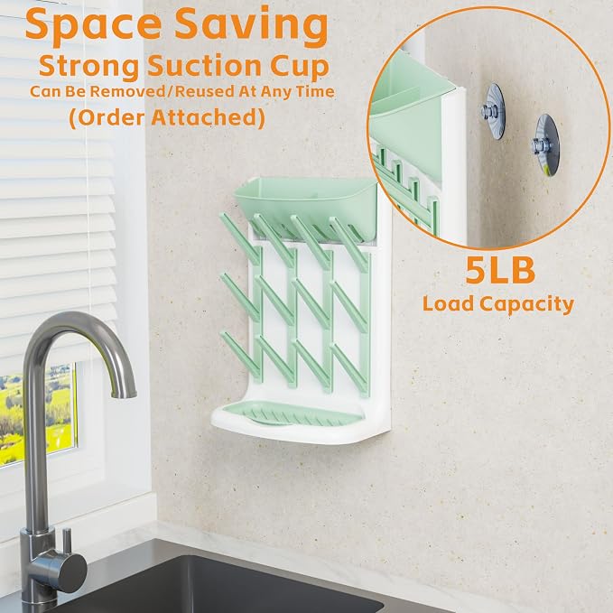 Yieach Larger Vertical Space Saving Drying Rack Baby Bottle - Image 4