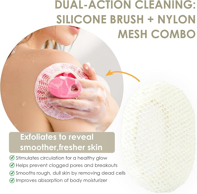 INNERNEED Food-Grade Soft Silicone Body Scrubber Shower Brush Handheld - Image 8