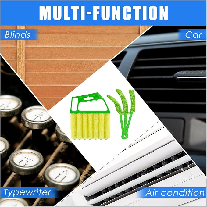 4 Pcs Window Venetian Blind Cleaner Duster Tool 7 Finger Blind Rush and Shutter - Image 6