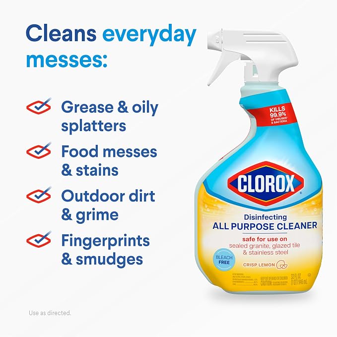 Clorox Disinfecting All-Purpose Cleaner 32 Oz and Disinfecting Bathroom Cleaner - Image 3