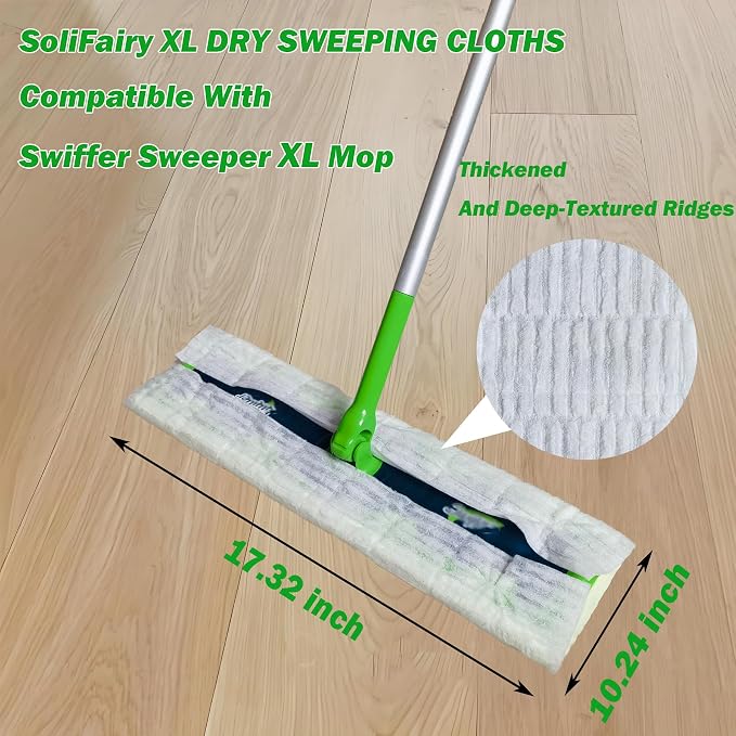 XL Dry Sweeping Cloth Refills for Swiffer Sweeper X-Large Mop, XL Disposable - Image 2