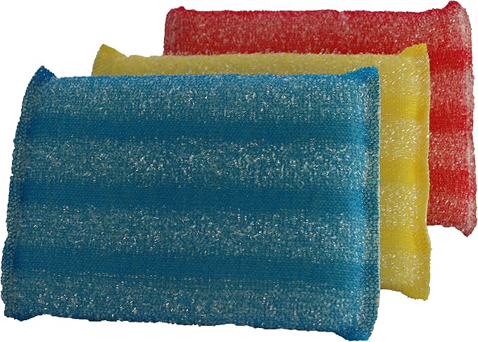 Nylon Kitchen Scrubber, Heavy Duty, Hand Friendly Scouring Sponge - Image 3