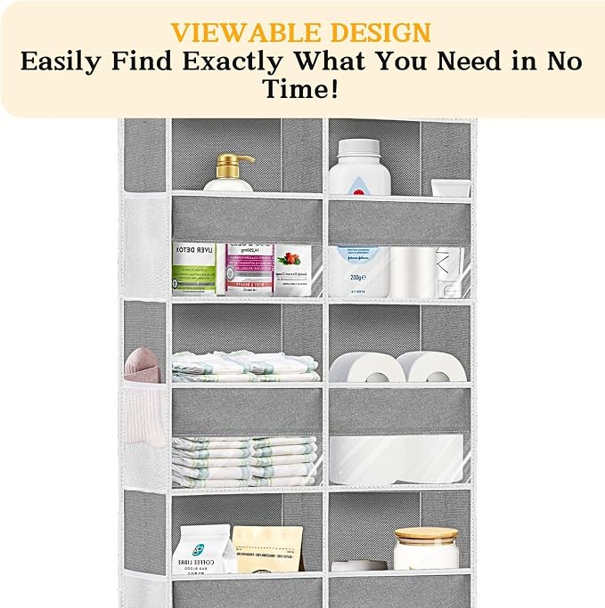 Over The Door Organizer, 5-Tier Extra Large Behind Door Storage - Image 5