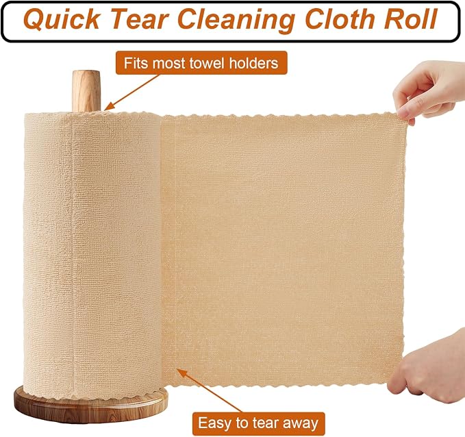80 Pack Microfiber Cleaning Cloth Roll, Lint Free Rags & Tear Away Reusable - Image 3