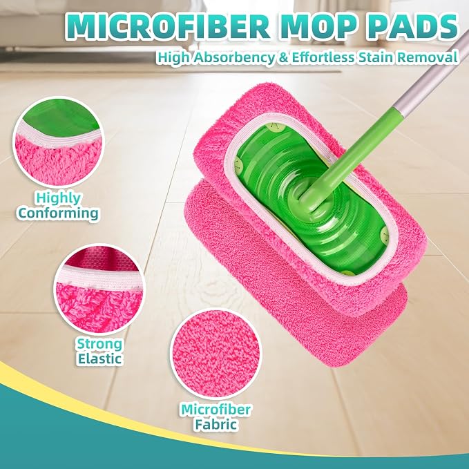 6 Pack Reusable Mop Pads Compatible - Image 5