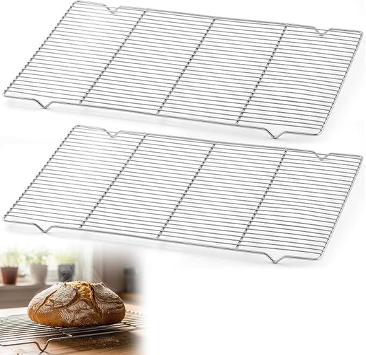 Lounsweer 2 Pcs Cooling Racks, 21L X 13W X 1H Stainless Steel Wire Rack by Lounsweer
