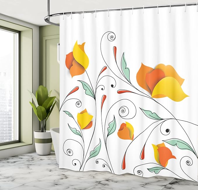 Ambesonne Floral Shower Curtain, Bouquet - Image 4