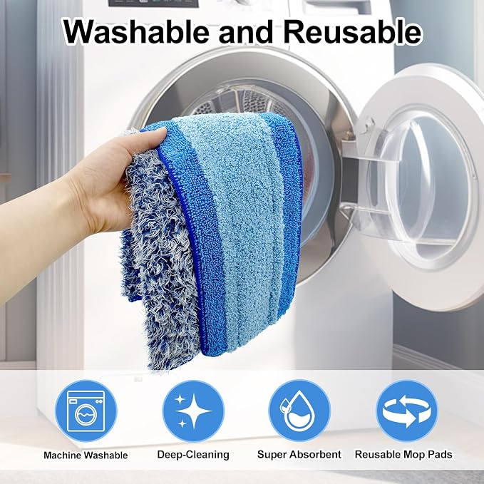 4 Pack Microfiber Cleaning Pad for Bona Mop Safe for Hardwood & Hard Surface - Image 6