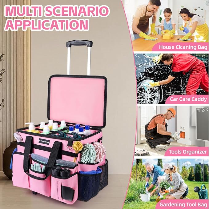 Extra Large Rolling Cleaning Caddy Bag - Image 7