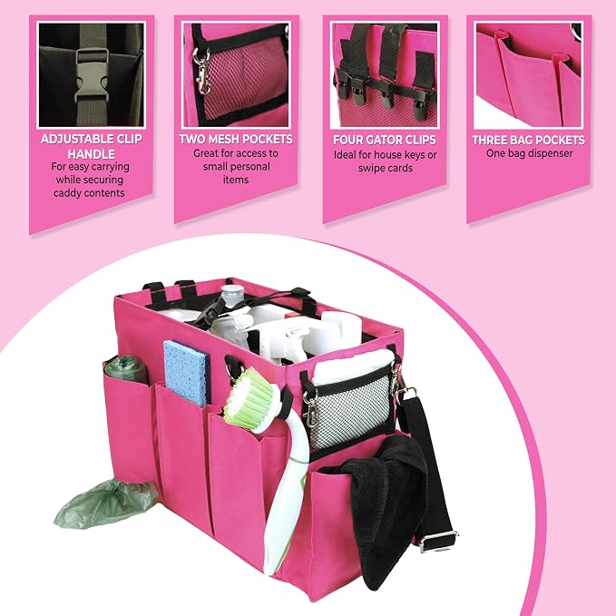 Blue Lilly Large Capacity Durable Cleaning Caddy Bag - Image 3