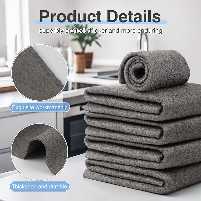 10 Pcs Thickened Magic Cleaning Cloth, Microfiber Streak Free Cleaning Cloths - Image 3