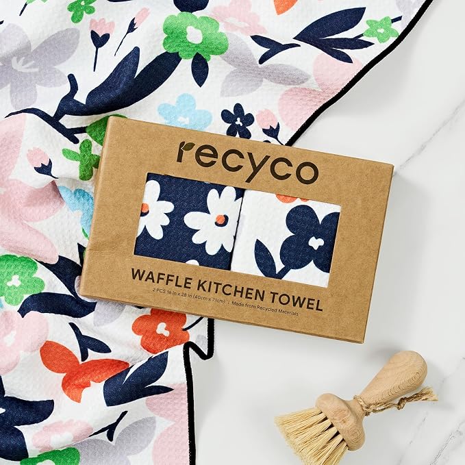RECYCO Waffle Kitchen Towel Set of 2 - Image 8