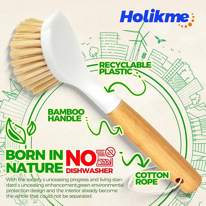 Holikme 3 Pack Dish Brush Set - Image 5