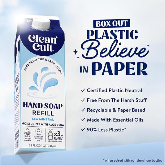 Cleancult - Liquid Hand Soap Refills - Sea Minerals - Gentle On Sensitive Skin - Image 2