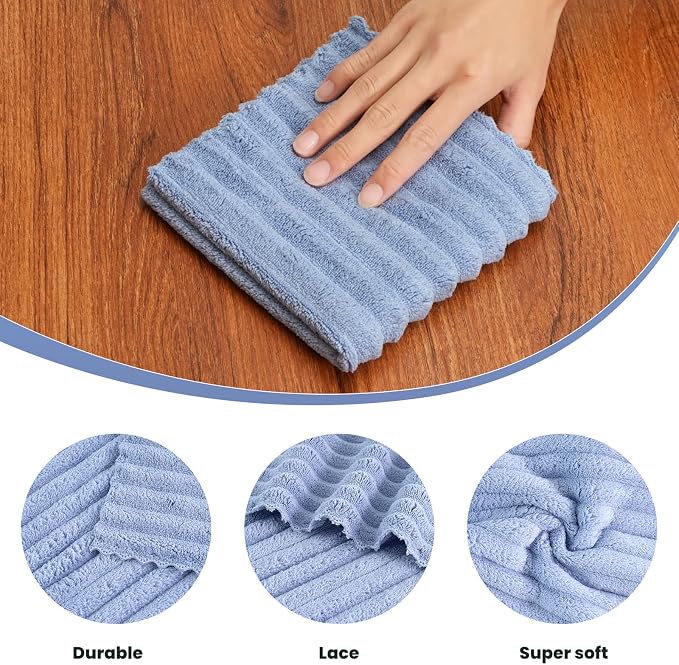 Kitchen Dish Cloths, Super Absorbent Coral Velvet Dish Towels, Quick Drying - Image 2