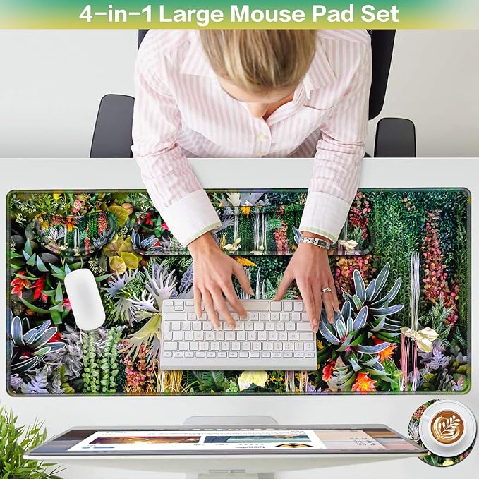 Desk Mat Floral, Large Gaming Mouse Pad - Image 2