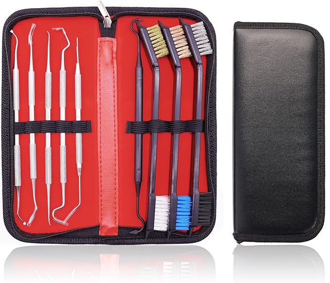 Gun Cleaning Brushes Picks Kit Set Brass Copper Steel Nylon Stainless Steel by EAmber