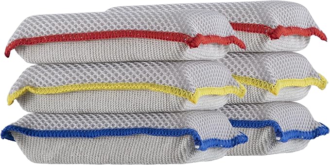 Microfiber Sponges for Dishes Kitchen Sponges Non-Scratch Sponge Dish Scrubber by Superio