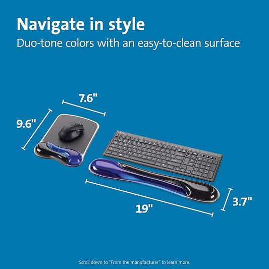 Kensington Duo Gel Mouse & Keyboard Wrist Rest Bundle Set, Ergonomic Keyboard - Image 2