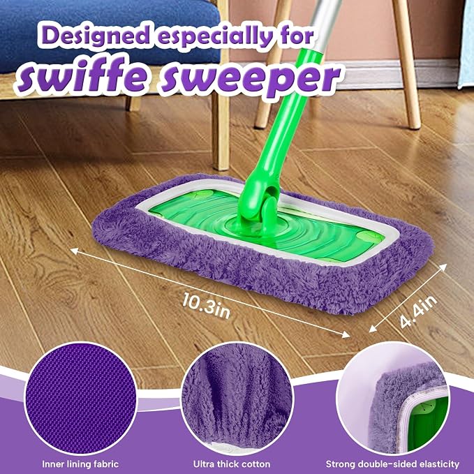 5 Pack Reusable Microfiber Mop Pads Compatible - Image 3