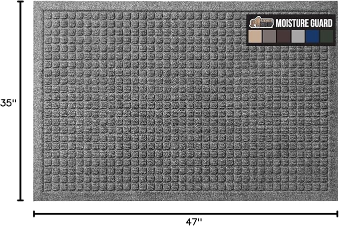 GORILLA GRIP Front Door Mat, Indoor Outdoor Ultra Absorbent HydroAbsorb Doormat - Image 2