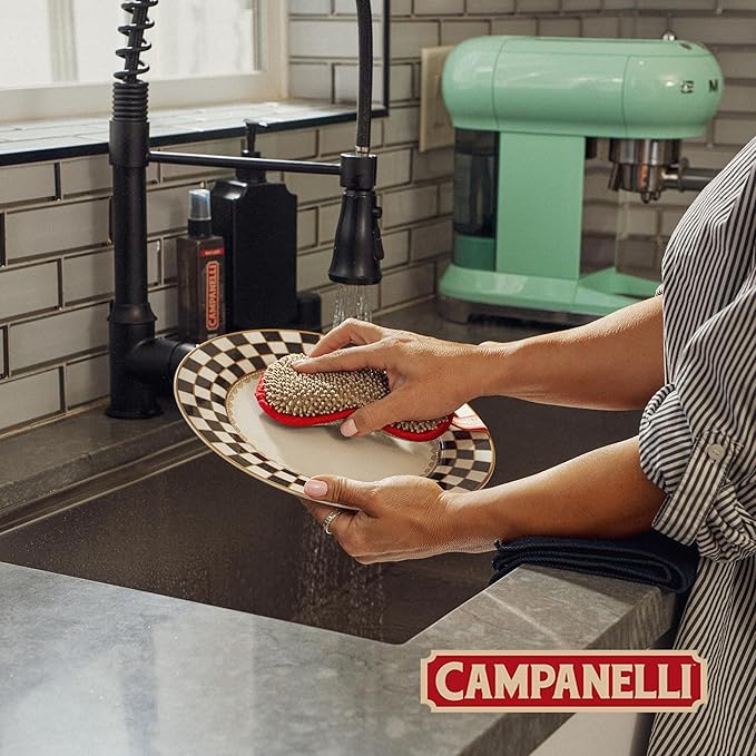 CAMPANELLI Premium Dual-Sided Dish Sponge | Chenille Microfiber & DiamondFiber - Image 2