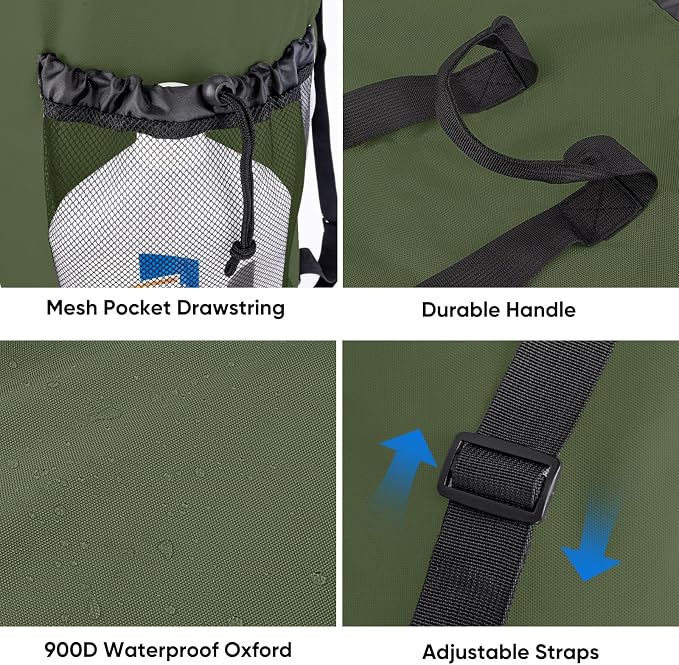 BALEINE 150L Laundry Bag Backpack, 900D Oxford Fabric Large Travel Laundry Bags - Image 4