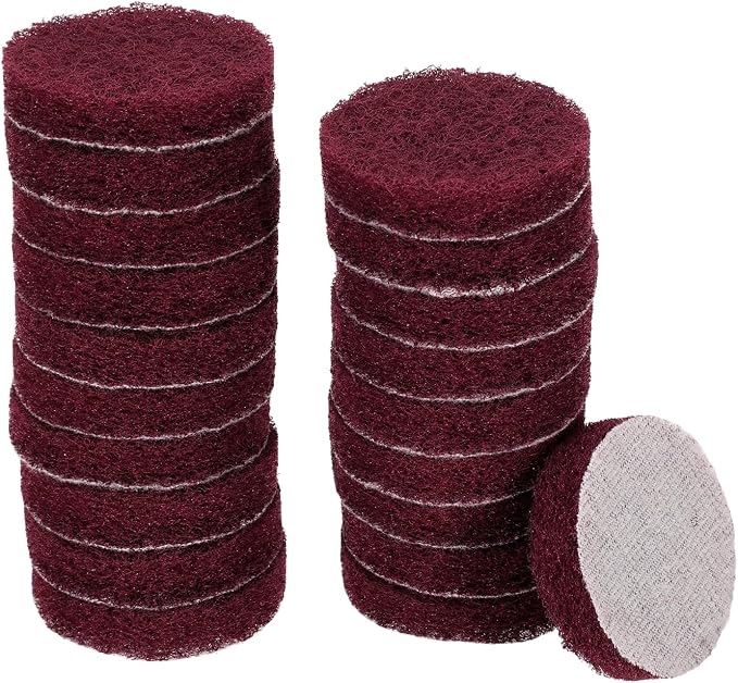 HARFINGTON 20pcs Scrubber Scouring Pads 400 Grits 2 Inch Drill Power Brush Hoop by HARFINGTON