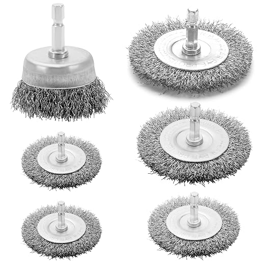 Wire Brush for Drill Set 6 Pcs, Wire Wheel for Drill by Friendsofyourgarden