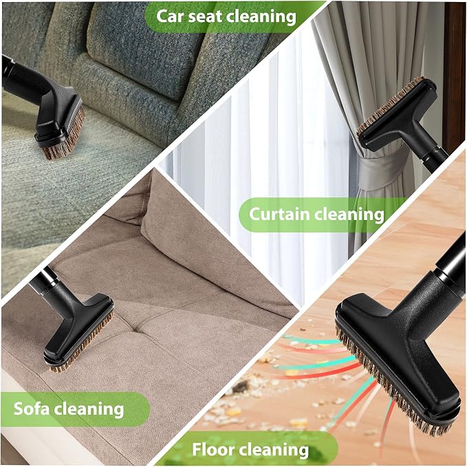 Honoson 2 Pcs 1-1/4 Vacuum Brush Attachment Square Horse Hair Vacuum Dusting - Image 4