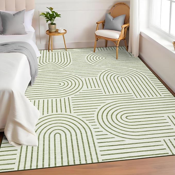 Washable Rug 5x7 Area Rugs for Living Room, Abstract Rug for Bedroom, Soft - Image 8